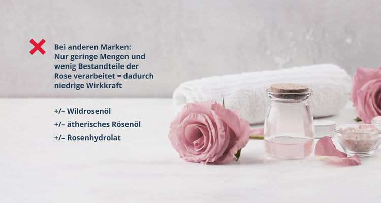 Andere Marken nutzen nur geringe Mengen der Rose in ihren Cremen
