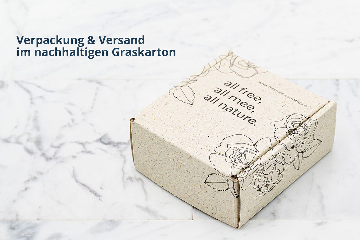 Verpackung und Versand im nachhaltigen Graskarton